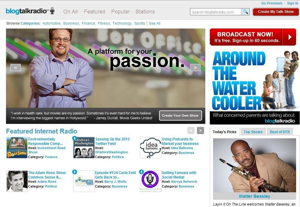 Blog Talk Radio Screenshot
